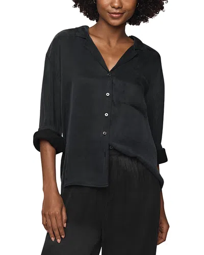 Splendid Serena Satin Top In Black