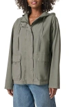 Splendid Serenity Hooded Cotton Utility Jacket In Soft Vob