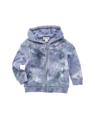 Splendid Kids' Shadow Wash Zip Up Hoodie In Burgundy