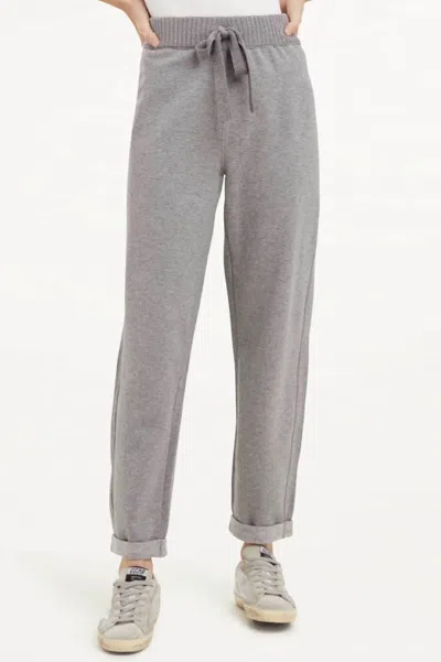 Splendid Shea Sweater Mix Pant In Heather Grey