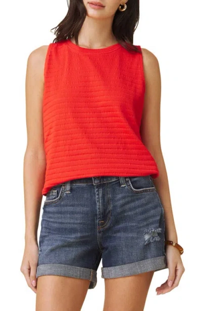Splendid Shelly Knit Tank In Red