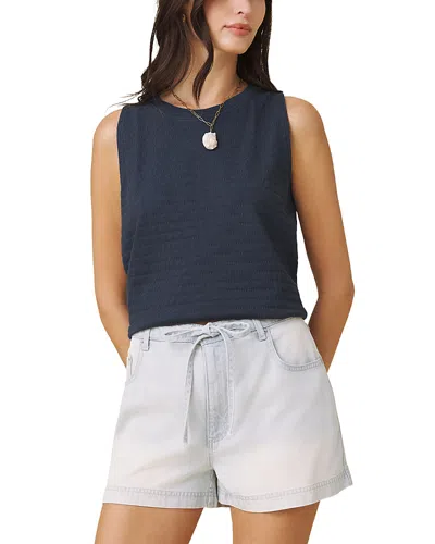 Splendid Shelly Smocked Tank Top In Blue