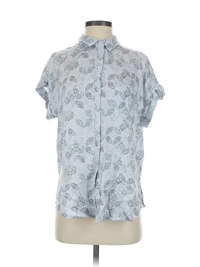 Pre-owned Splendid Short Sleeve Blouse In Blue