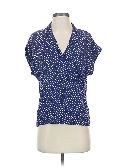Pre-owned Splendid Short Sleeve Blouse In Blue