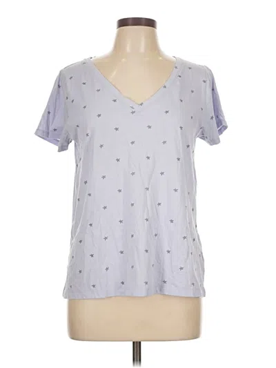 Pre-owned Splendid Short Sleeve Blouse In Gray