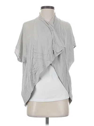 Pre-owned Splendid Short Sleeve Blouse In Gray