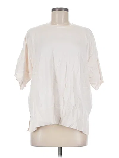 Pre-owned Splendid Short Sleeve Blouse In Ivory
