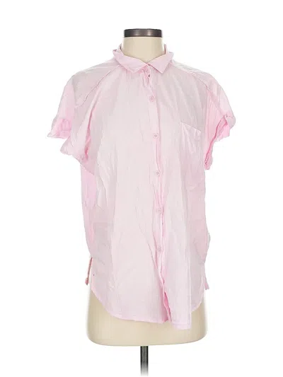 Pre-owned Splendid Short Sleeve Blouse In Pink