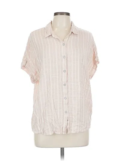 Pre-owned Splendid Short Sleeve Blouse In Pink