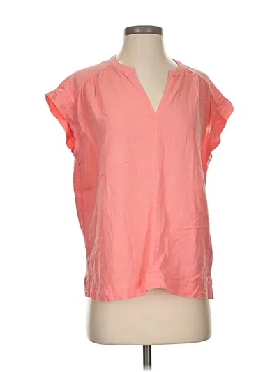 Pre-owned Splendid Short Sleeve Blouse In Pink