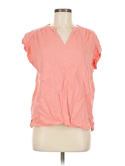 Pre-owned Splendid Short Sleeve Blouse In Pink