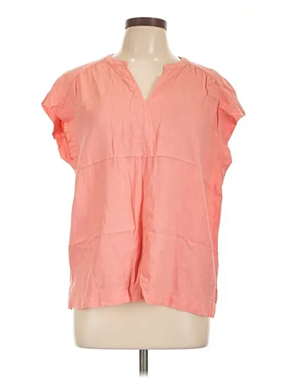 Pre-owned Splendid Short Sleeve Blouse In Pink