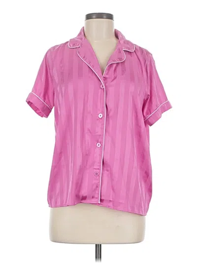 Pre-owned Splendid Short Sleeve Blouse In Pink