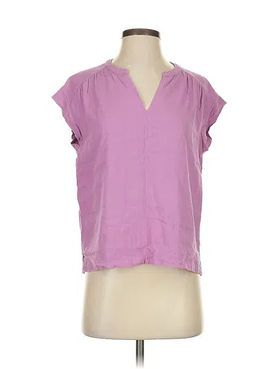 Pre-owned Splendid Short Sleeve Blouse In Purple