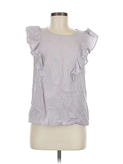 Pre-owned Splendid Short Sleeve Blouse In Purple