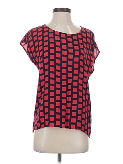 Pre-owned Splendid Short Sleeve Blouse In Red