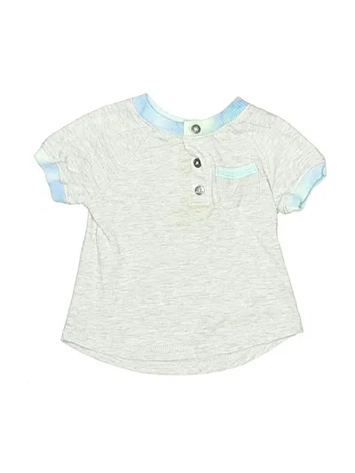 Pre-owned Splendid Babies' Short Sleeve Henley In Gray
