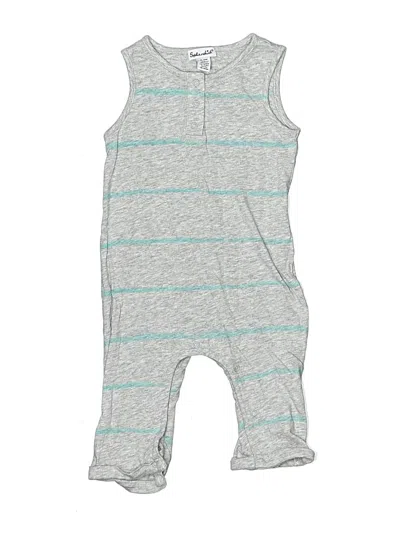 Pre-owned Splendid Babies' Short Sleeve Onesie In Gray