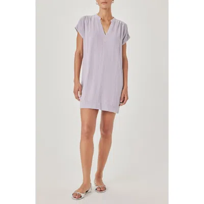 Splendid Short Sleeve Shift Dress In Purple