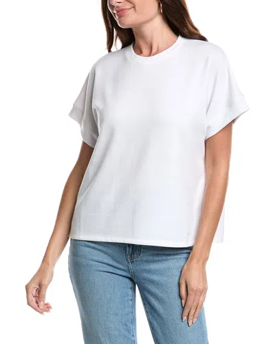 Splendid Short Sleeve Sweatshirt In White