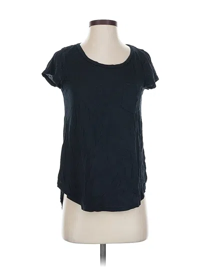 Pre-owned Splendid Short Sleeve T-shirt In Black
