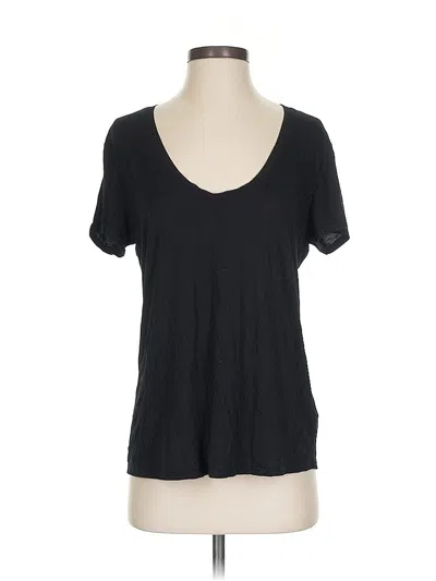 Pre-owned Splendid Short Sleeve T-shirt In Black