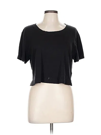 Pre-owned Splendid Short Sleeve T-shirt In Black