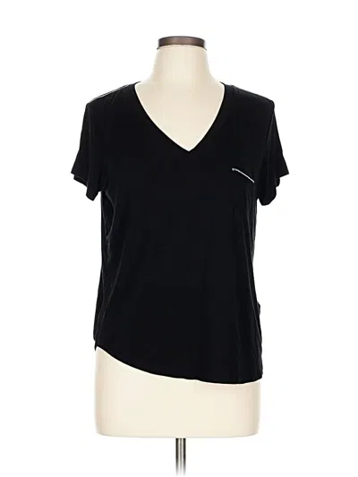 Pre-owned Splendid Short Sleeve T-shirt In Black
