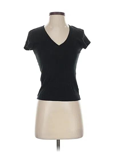 Pre-owned Splendid Short Sleeve T-shirt In Black