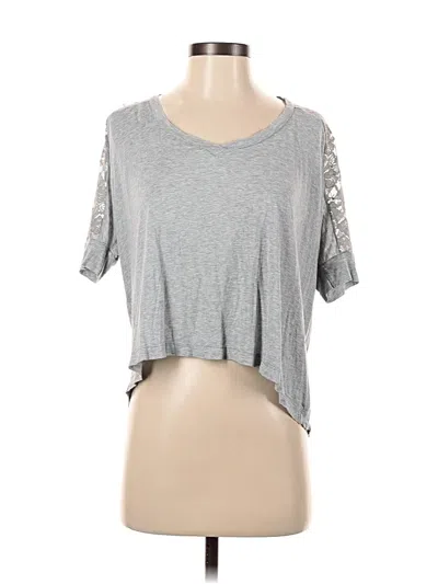 Pre-owned Splendid Short Sleeve T-shirt In Gray