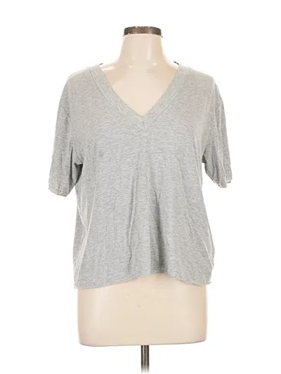 Pre-owned Splendid Short Sleeve T-shirt In Gray
