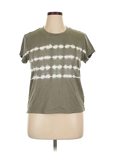 Pre-owned Splendid Short Sleeve T-shirt In Green