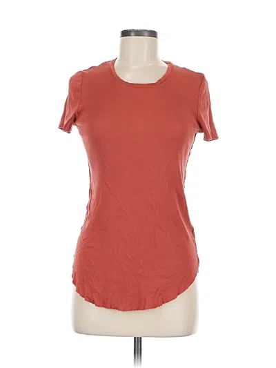 Pre-owned Splendid Short Sleeve T-shirt In Orange