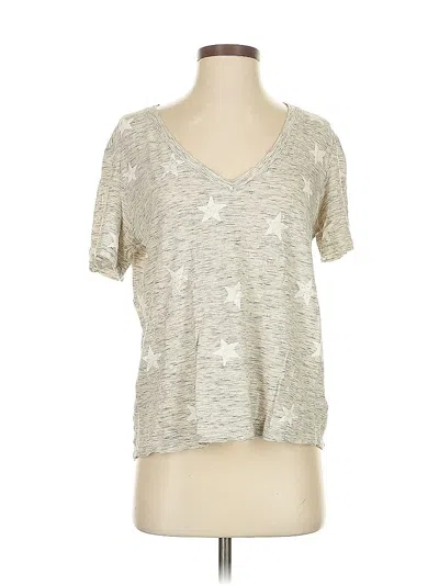 Pre-owned Splendid Short Sleeve T-shirt In Silver
