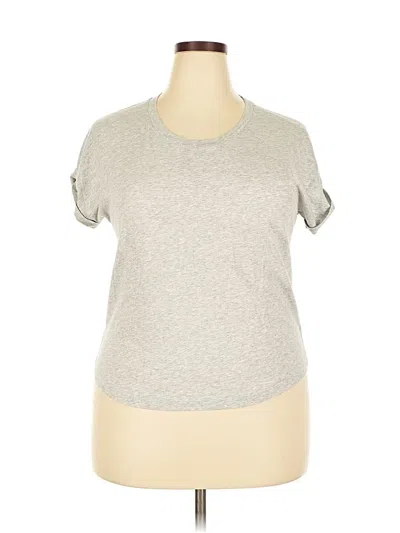 Pre-owned Splendid Short Sleeve T-shirt In Silver