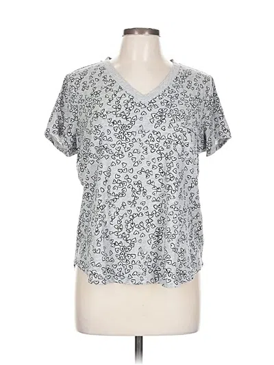 Pre-owned Splendid Short Sleeve T-shirt In Silver