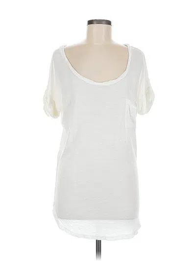 Pre-owned Splendid Short Sleeve T-shirt In White