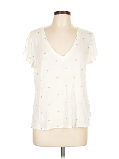 Pre-owned Splendid Short Sleeve T-shirt In White