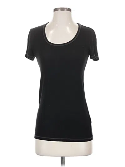 Pre-owned Splendid Short Sleeve Top Black Scoop Neck Tops