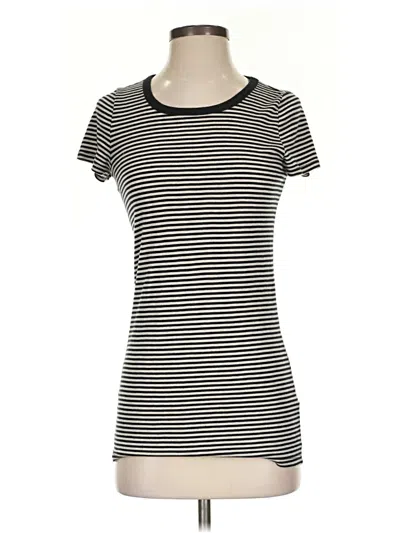 Pre-owned Splendid Short Sleeve Top Black Scoop Neck Tops