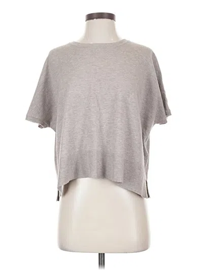 Pre-owned Splendid Short Sleeve Top Gray Crew Neck Tops