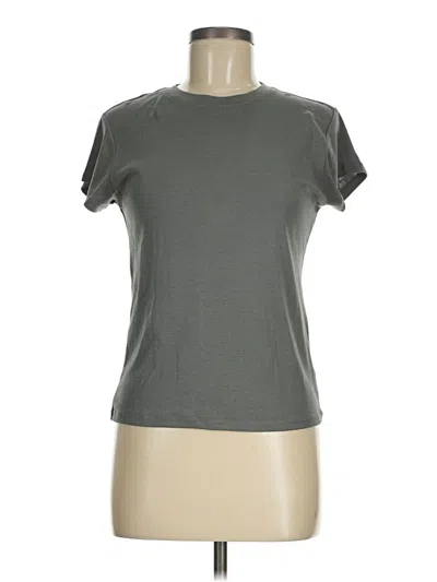 Pre-owned Splendid Short Sleeve Top Gray Crew Neck Tops
