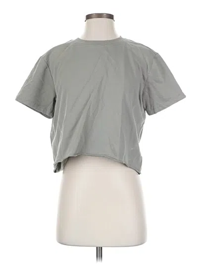 Pre-owned Splendid Short Sleeve Top Gray Crew Neck Tops