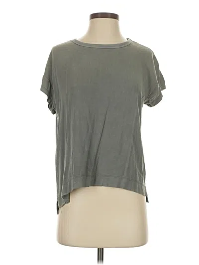 Pre-owned Splendid Short Sleeve Top Gray Keyhole Neckline Tops
