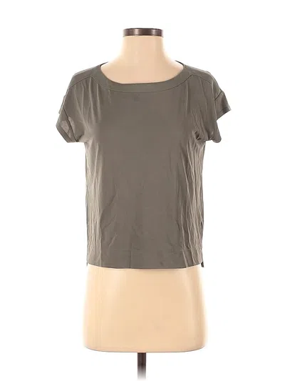 Pre-owned Splendid Short Sleeve Top Gray Scoop Neck Tops