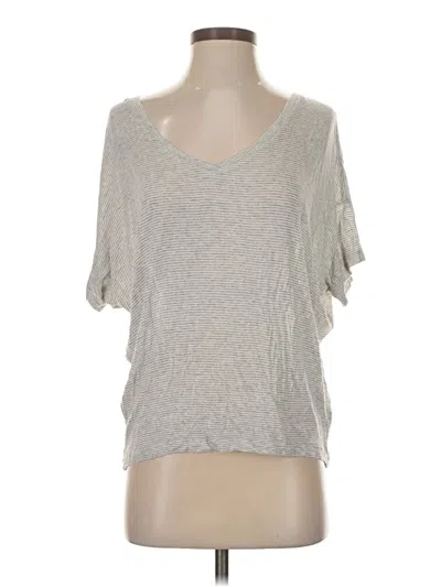 Pre-owned Splendid Short Sleeve Top Gray V-neck Tops