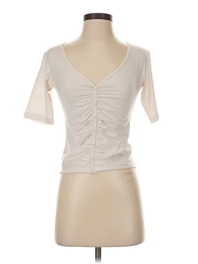 Splendid Short Sleeve Top Ivory Sweetheart Neckline Tops In White