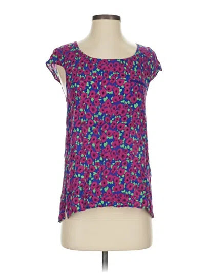Pre-owned Splendid Short Sleeve Top Pink Scoop Neck Tops