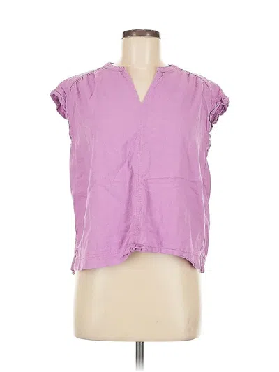 Pre-owned Splendid Short Sleeve Top Purple V Neck Tops
