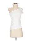 Splendid Short Sleeve Top White One Shoulder Neckline Tops In White